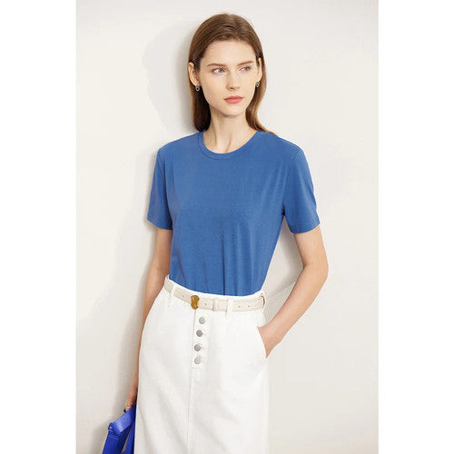 Summer Basic O-Neck Short Sleeve T-Shirt for Women - gallery