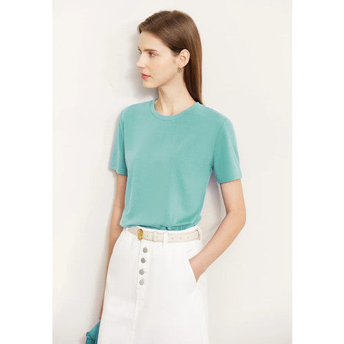 Summer Basic O-Neck Short Sleeve T-Shirt for Women - gallery