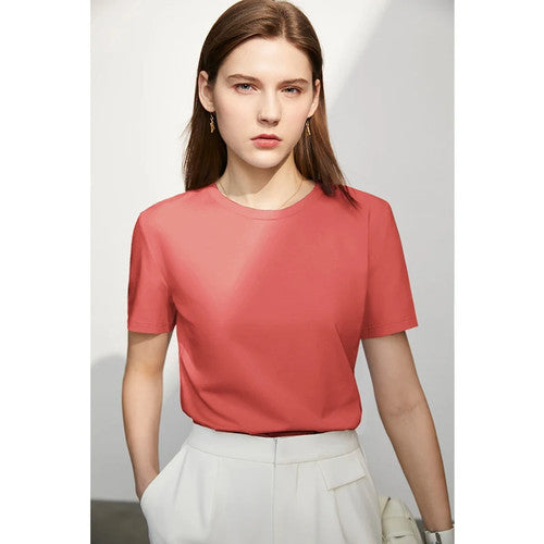 Summer Basic O-Neck Short Sleeve T-Shirt for Women - gallery