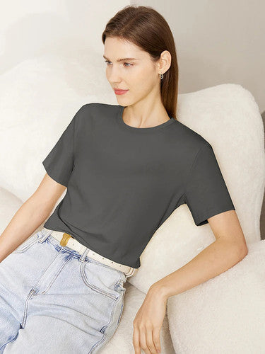 Summer Basic O-Neck Short Sleeve T-Shirt for Women - gallery