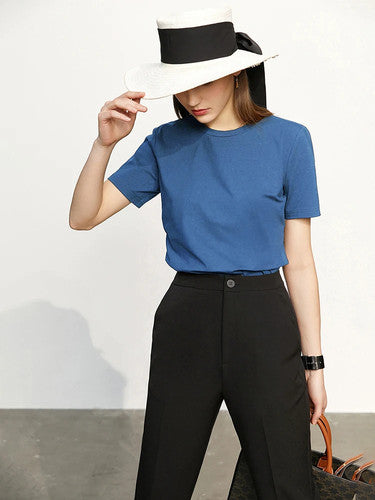 Summer Basic O-Neck Short Sleeve T-Shirt for Women - gallery