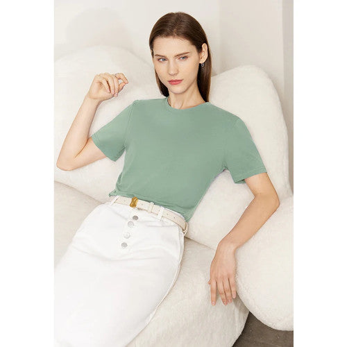 Summer Basic O-Neck Short Sleeve T-Shirt for Women - gallery