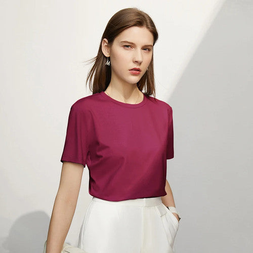 Summer Basic O-Neck Short Sleeve T-Shirt for Women - gallery