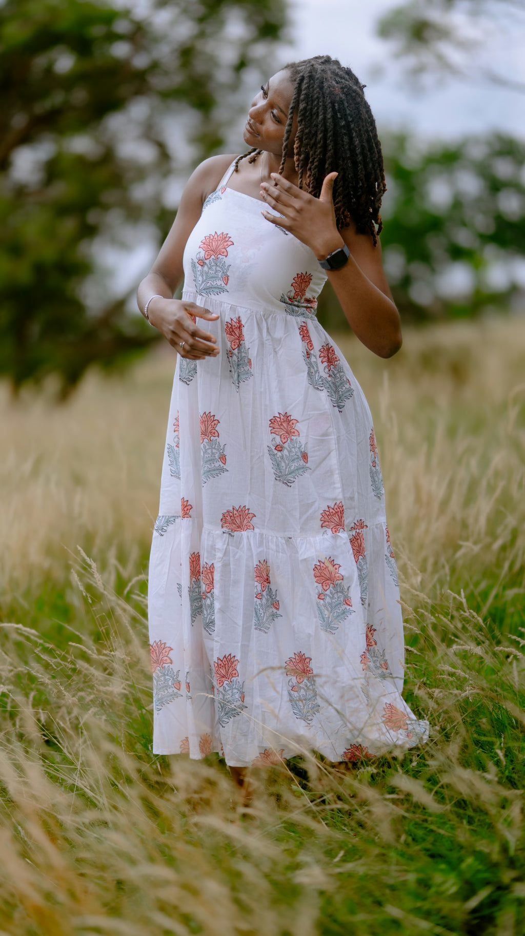 Floral Breeze Maternity Maxi Dress for Women - gallery