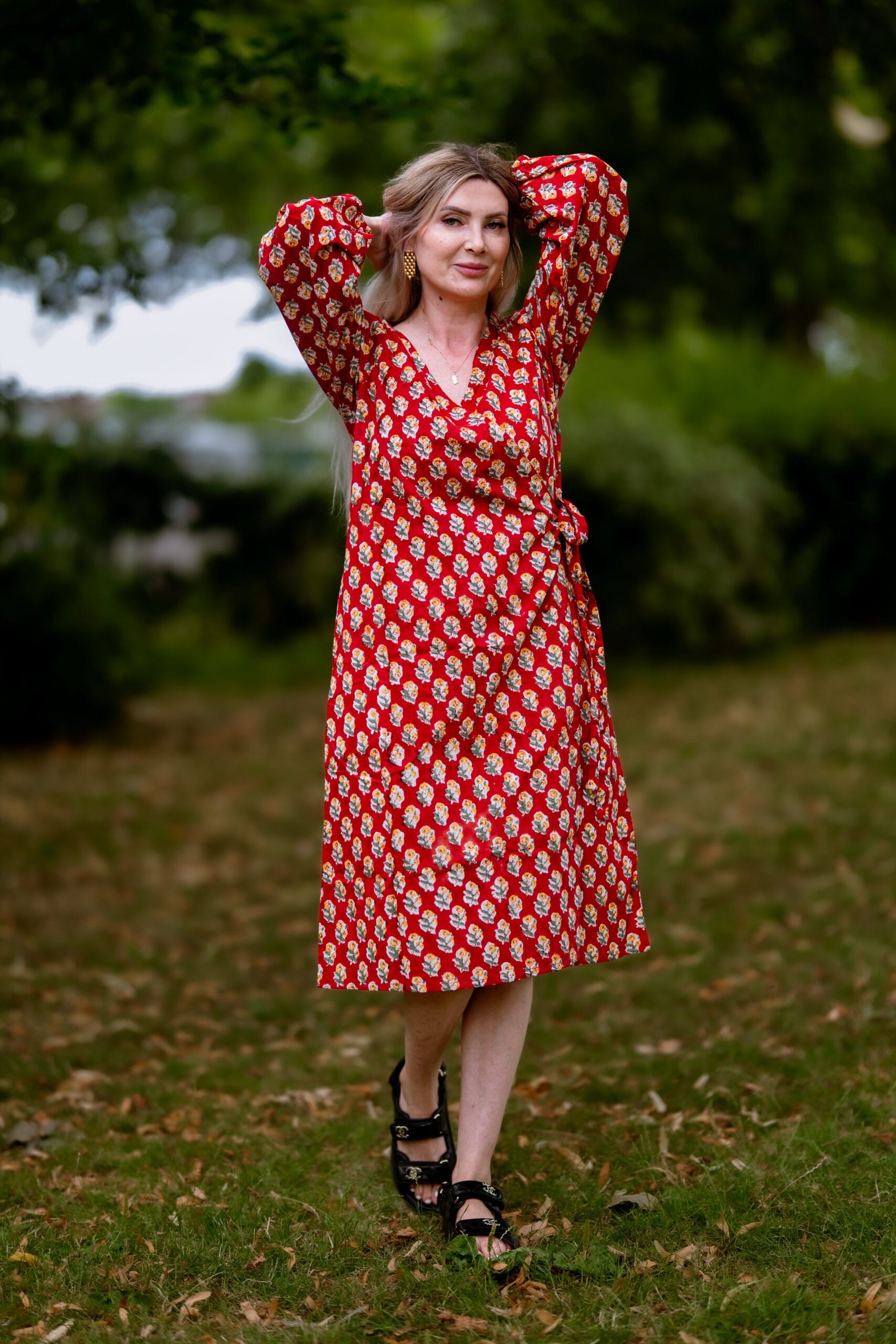 Ruby Bloom Organic Cotton Wrap Dress for Women