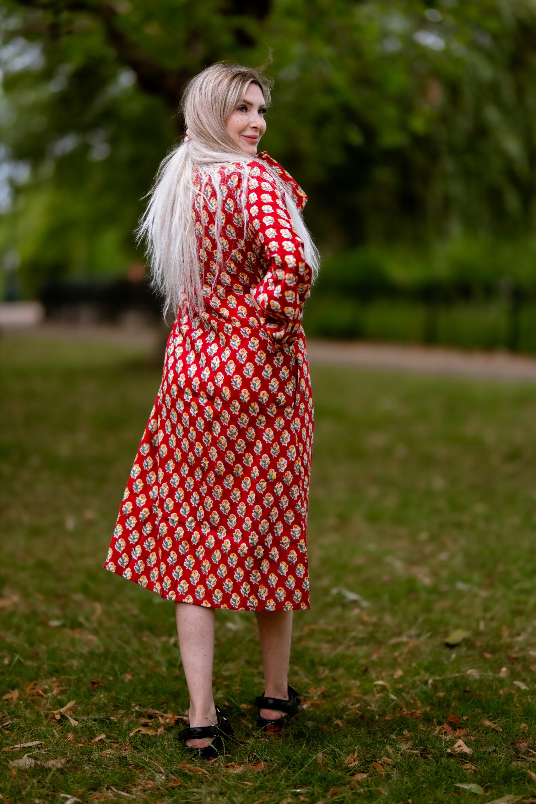 Ruby Bloom Organic Cotton Wrap Dress for Women - gallery