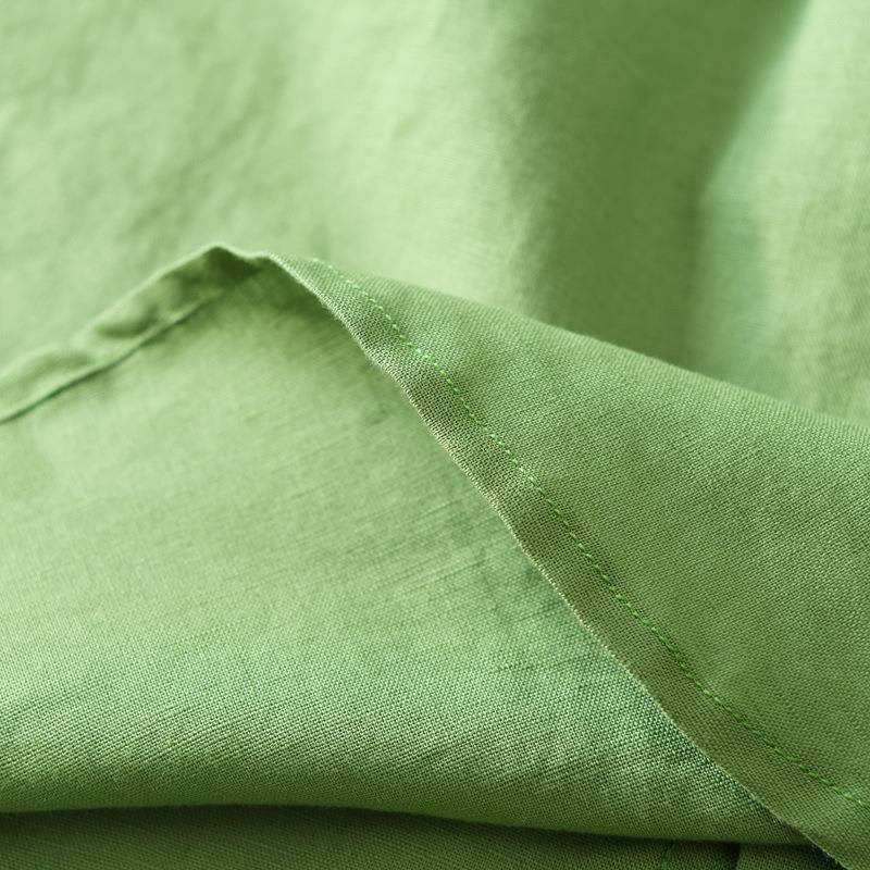 Simple Style Short Sleeve Cotton Linen Shirt for Men - gallery
