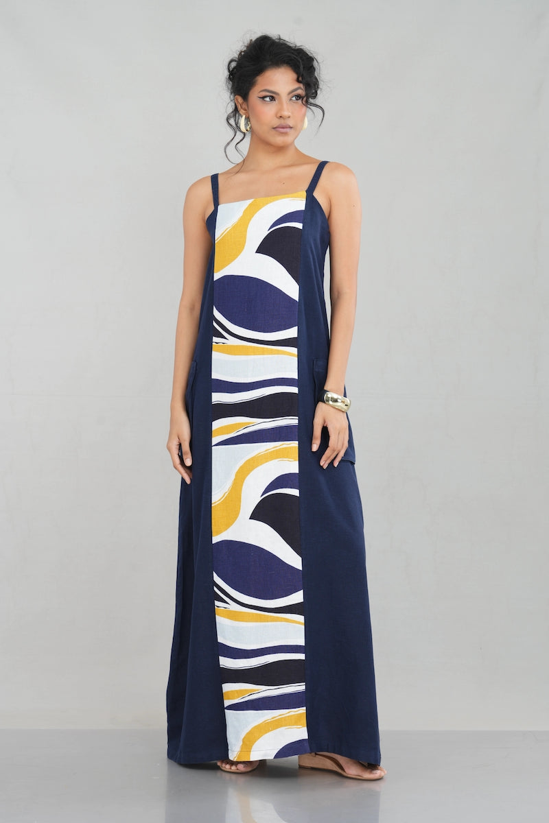 Queen of It All Linen Strappy Maxi Dress for Women