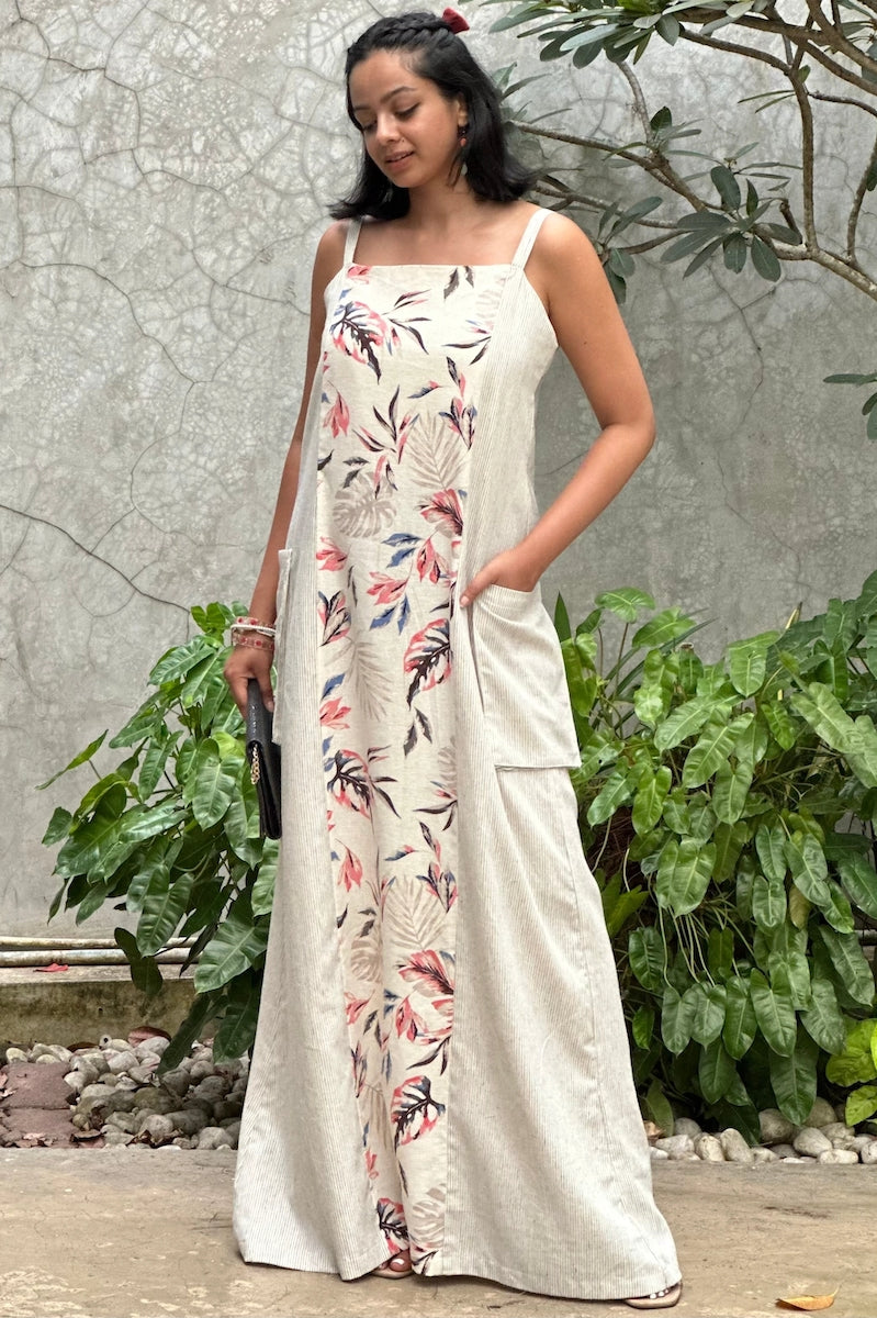 Queen of It All Linen Strappy Maxi Dress for Women - gallery