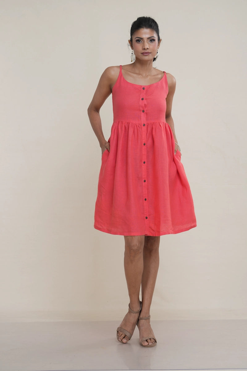 Button-Front Cami Dress for Women