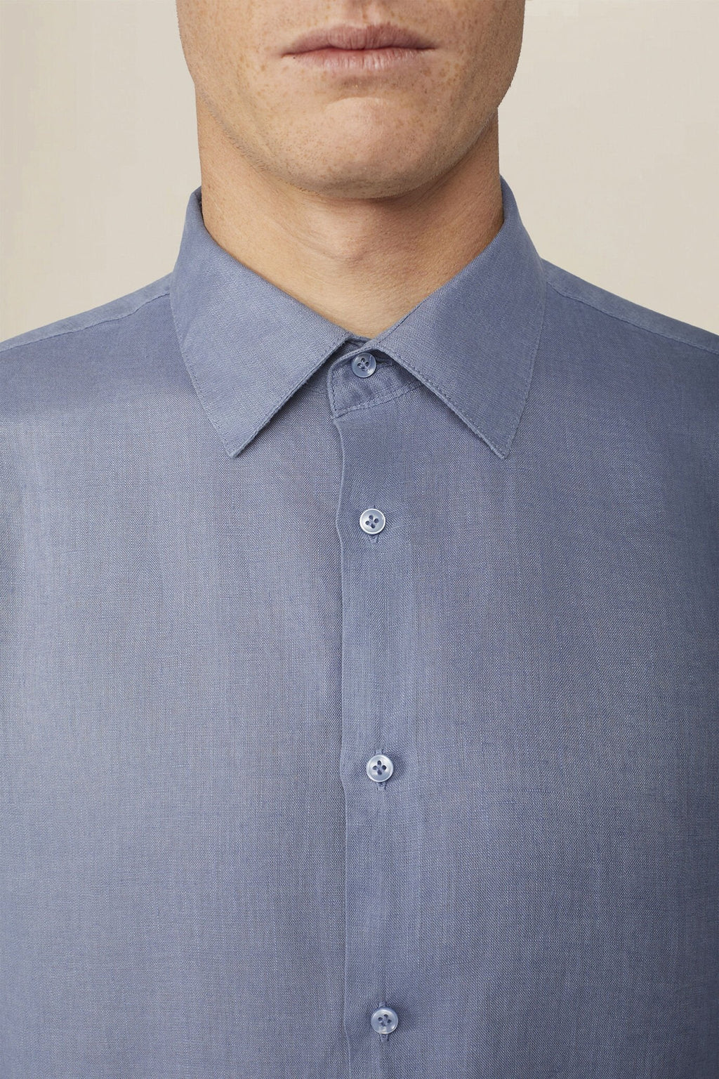 Classic Collar Pure Linen Shirt — Multi-Colour for Men — gallery