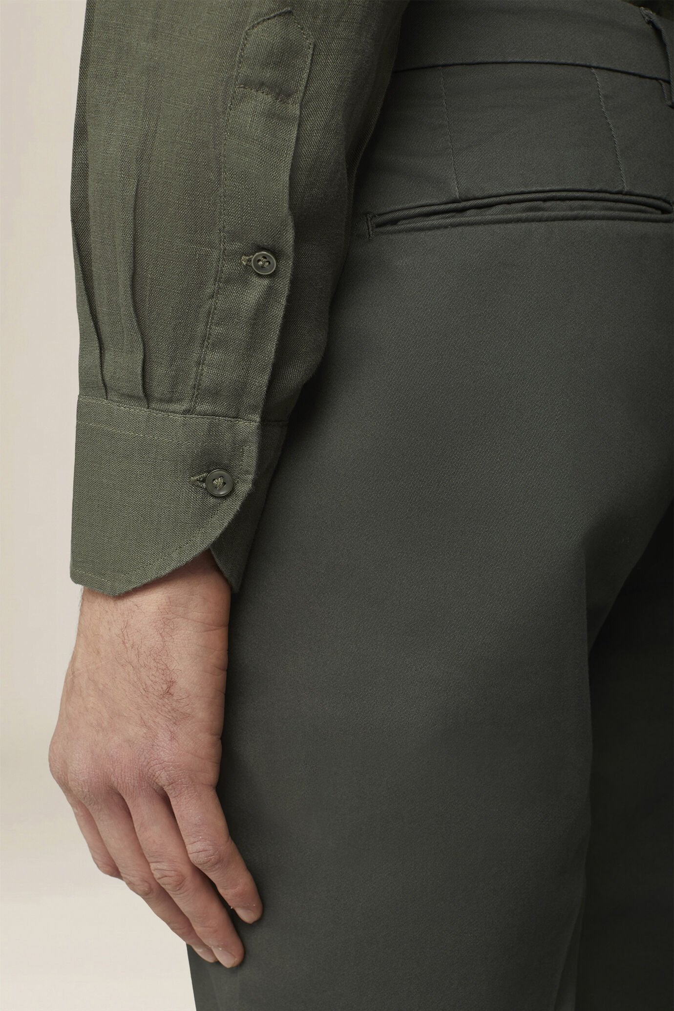 Classic Collar Pure Linen Shirt — Multi-Colour for Men — gallery