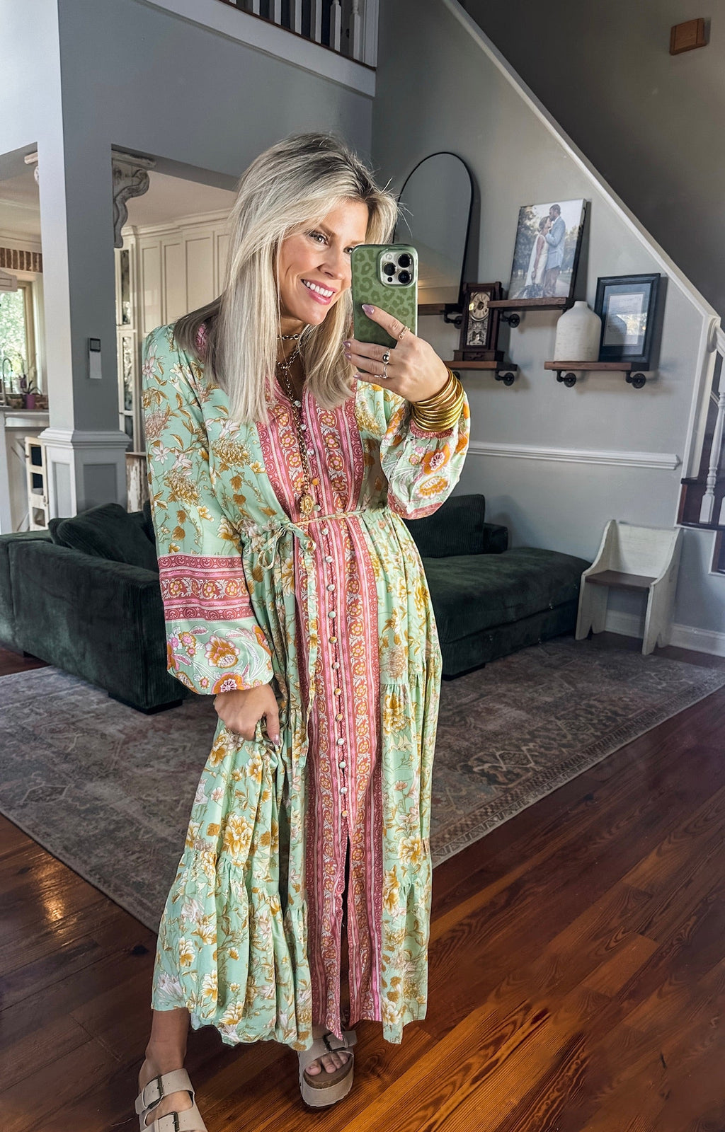 Boho Mood Maxi Dress for Women — Flattering Flowy Print - gallery