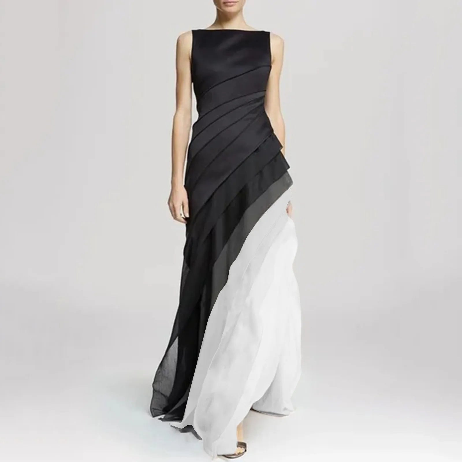 Stylish Ombre Layered Dress