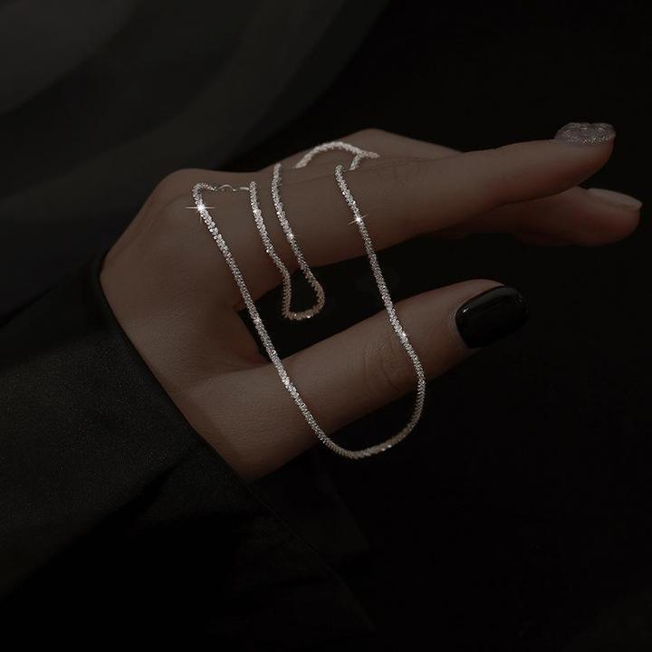 Women's Silver Double Chain Celestial Necklace