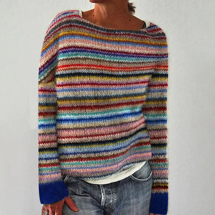 Stylish Striped Long-Sleeve Sweater