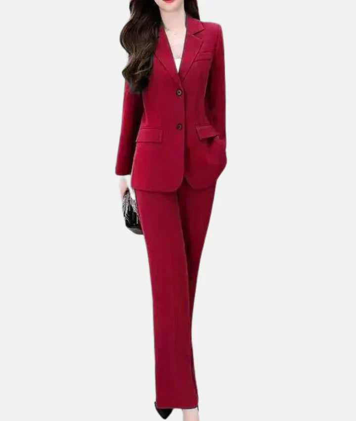 Stylish Tailored Blazer and Sophisticated Trouser Suit Ensemble
