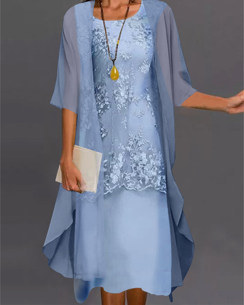 Stylish Two-Piece Chiffon Set