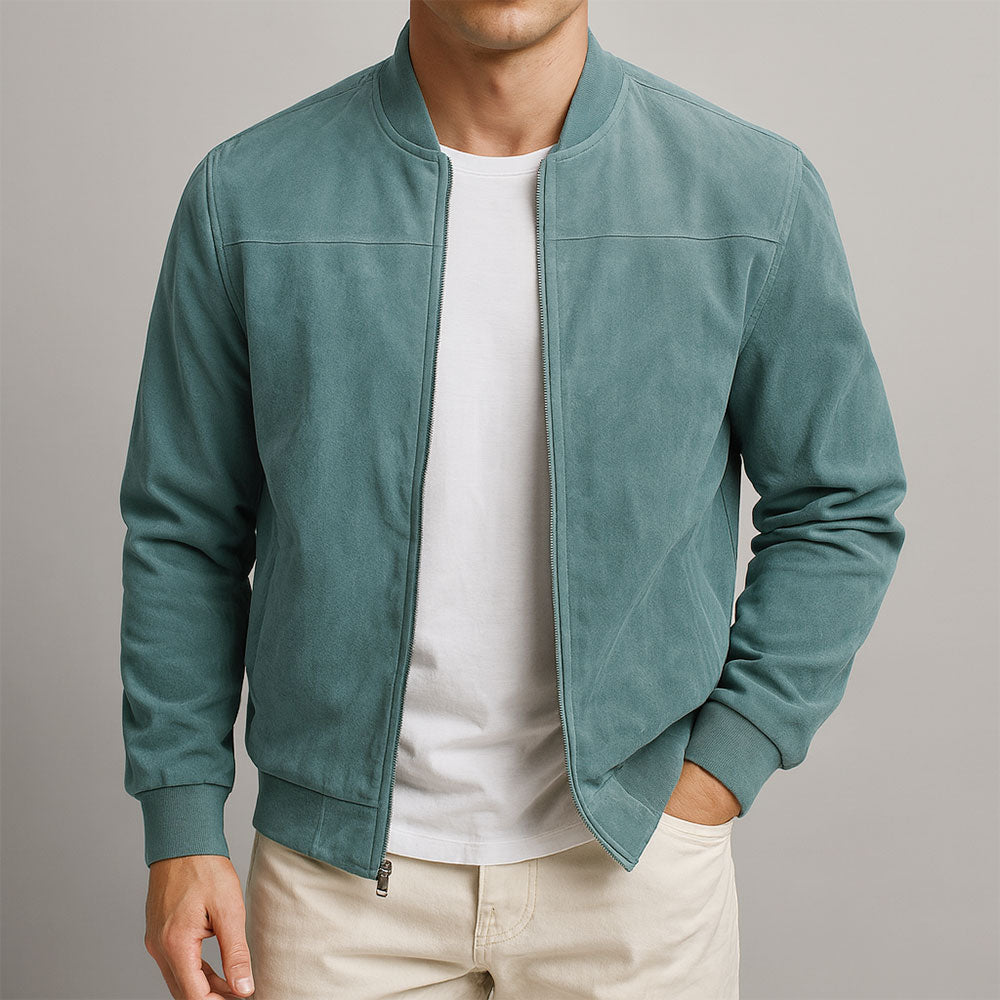 Suede Jacket for Men - Blue