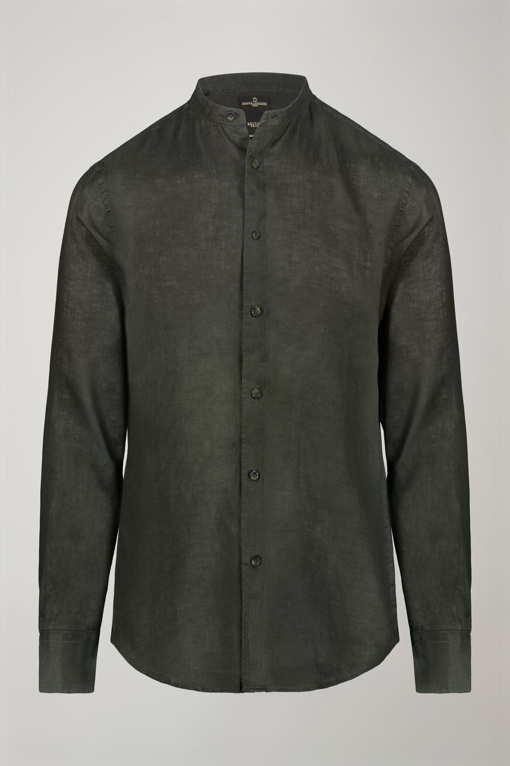 Korean Collar Pure Linen Comfort Shirt for Men — gallery
