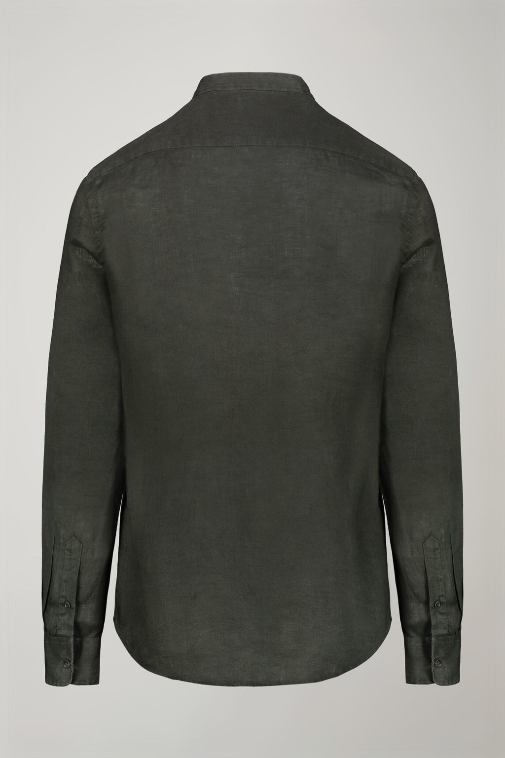 Korean Collar Pure Linen Comfort Shirt for Men — gallery