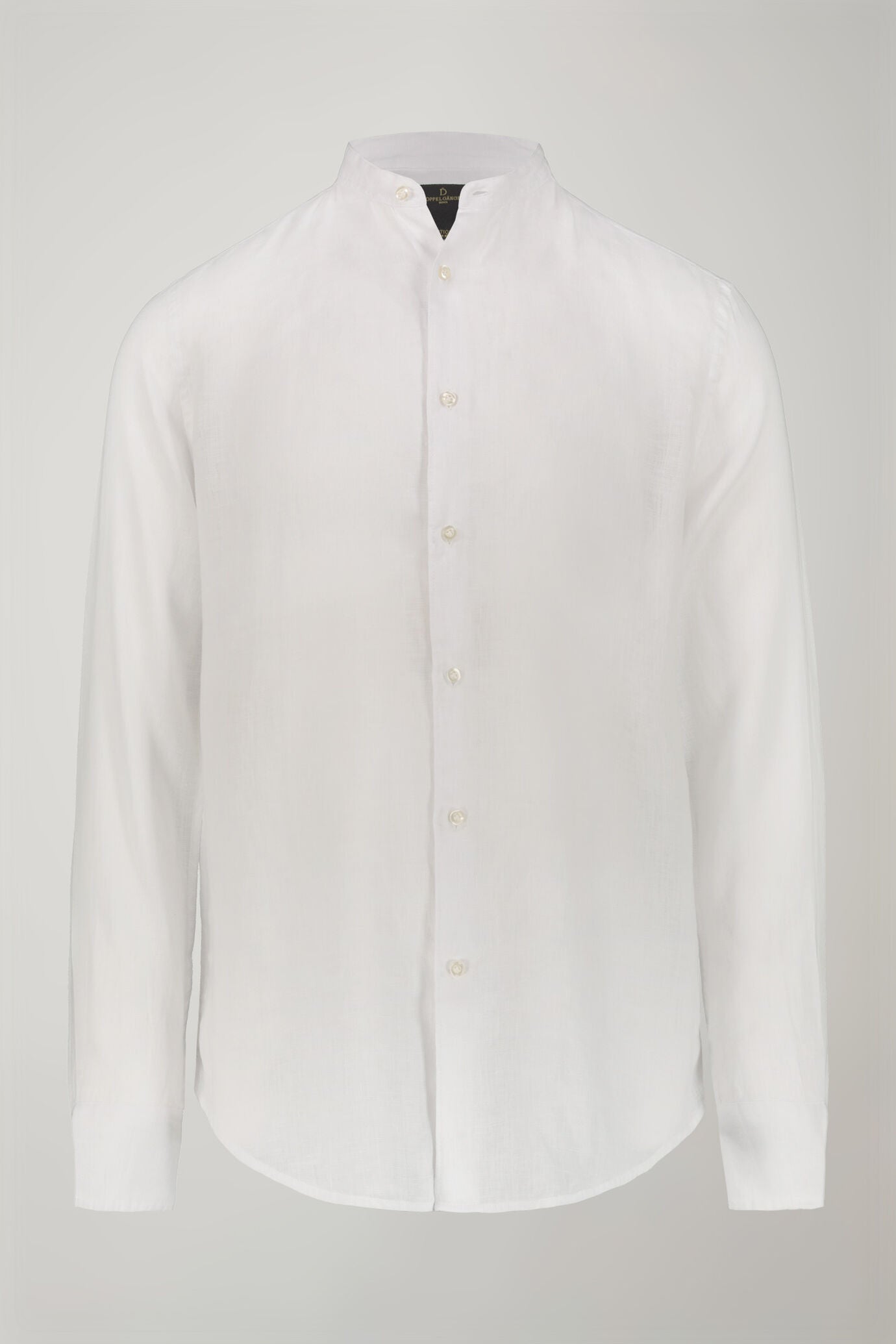 Korean Collar Pure Linen Comfort Shirt for Men — gallery
