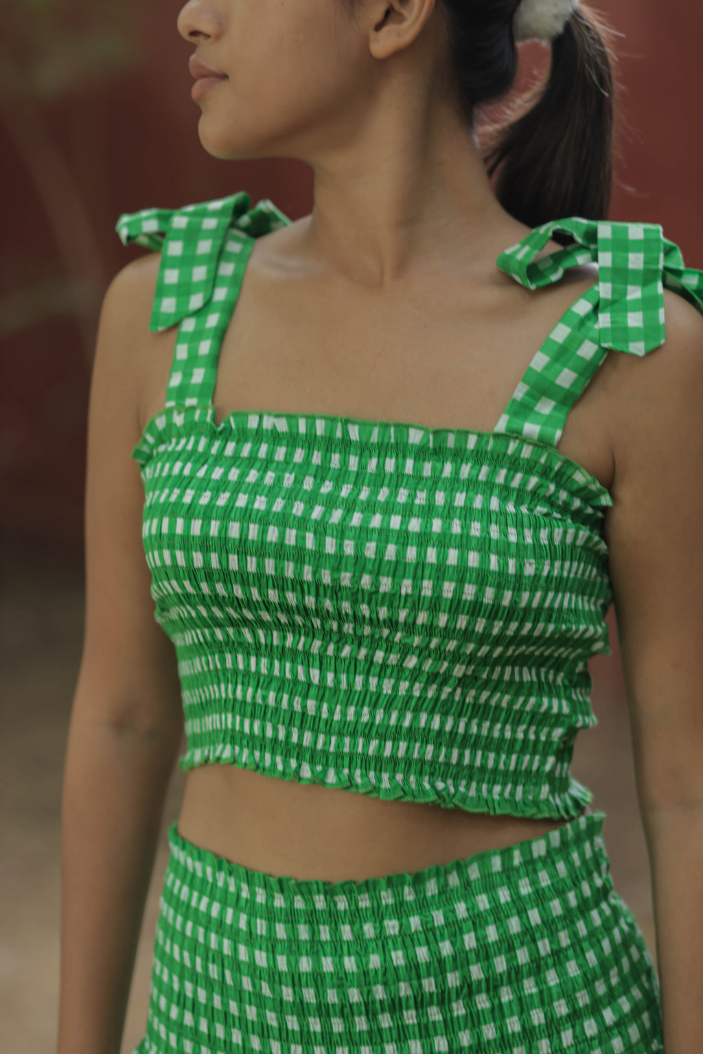 Cotton Boho Crop Top and Skirt Set for Women — Indian Block Print - gallery