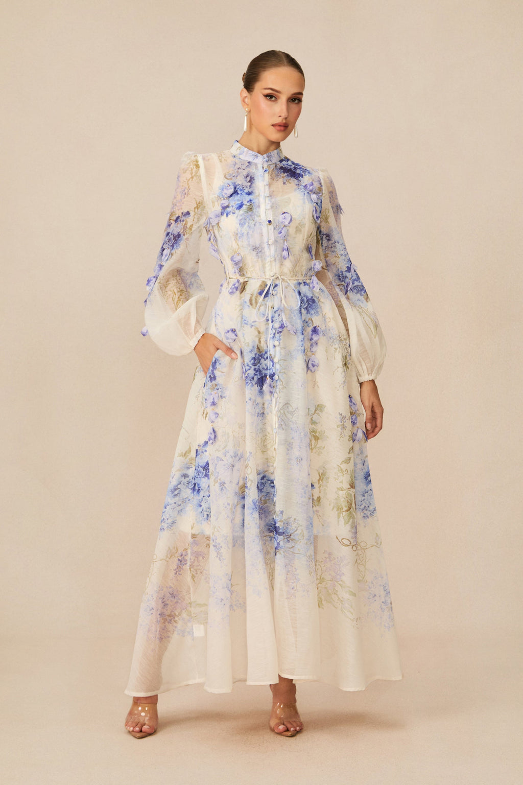 Moment of Beauty Floral Print Maxi Dress for Women