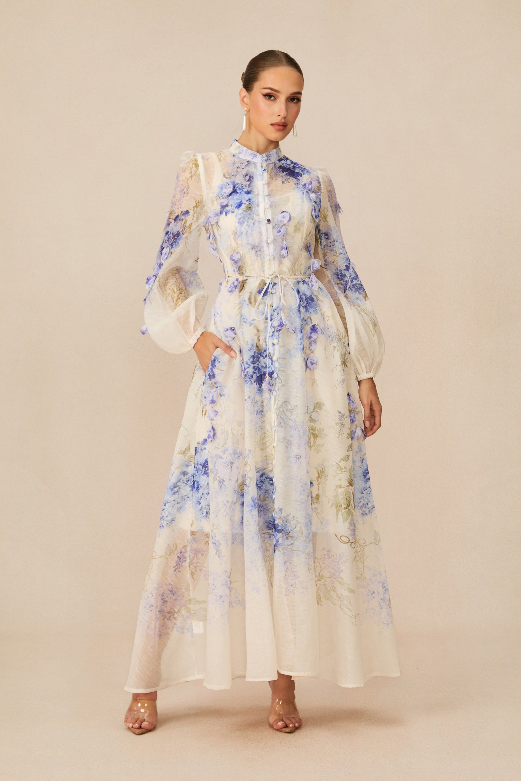 Moment of Beauty Floral Print Maxi Dress for Women