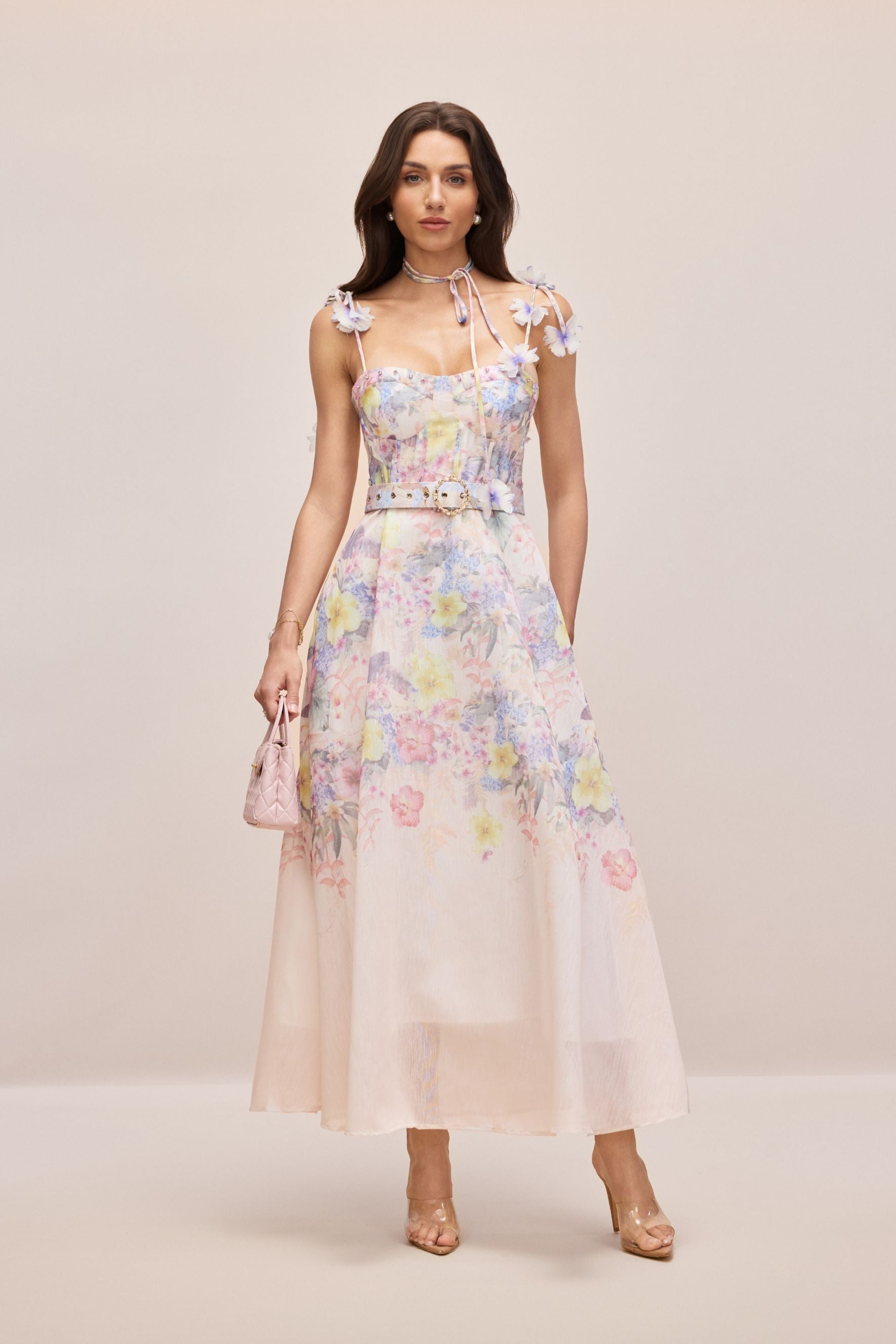 Tasha Floral Corset Maxi Dress for Women