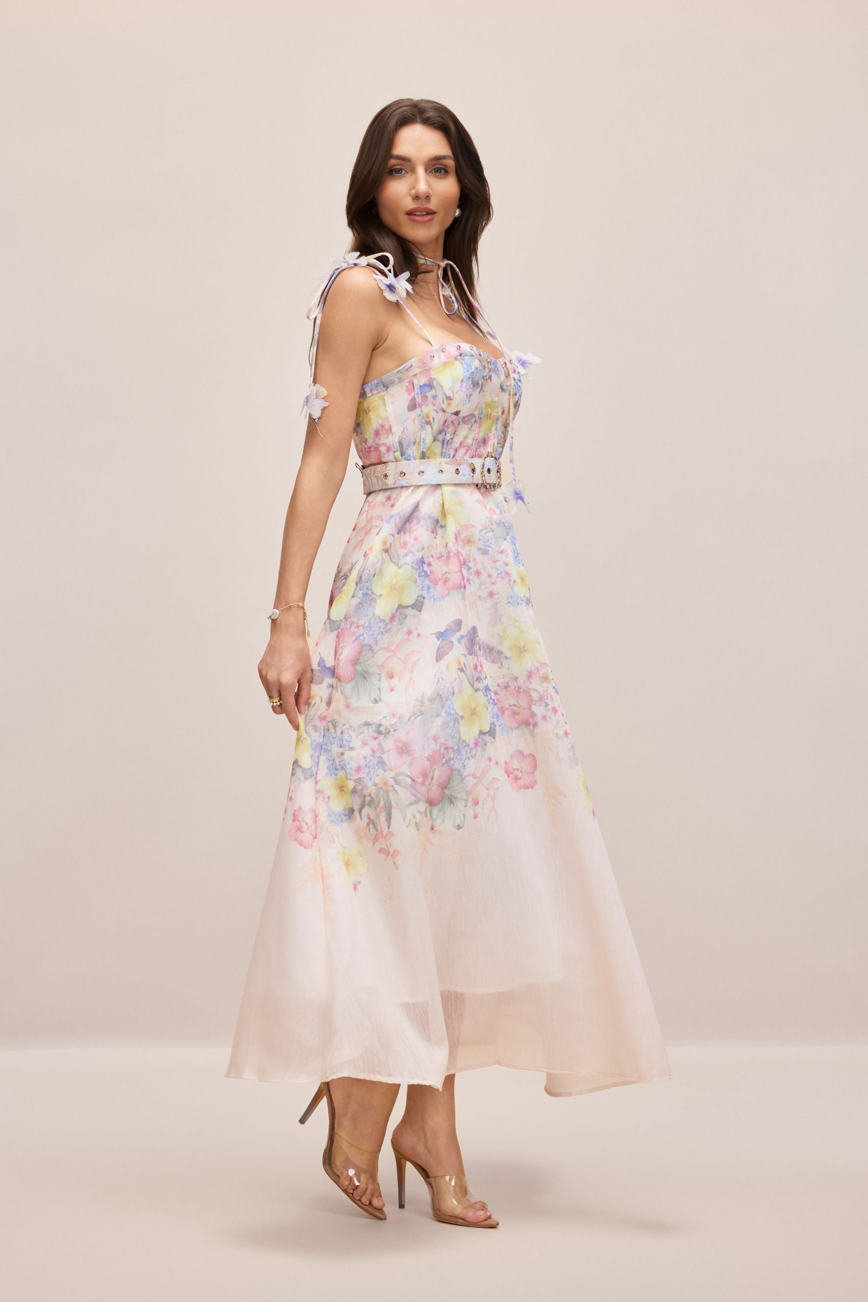 Tasha Floral Corset Maxi Dress for Women - gallery
