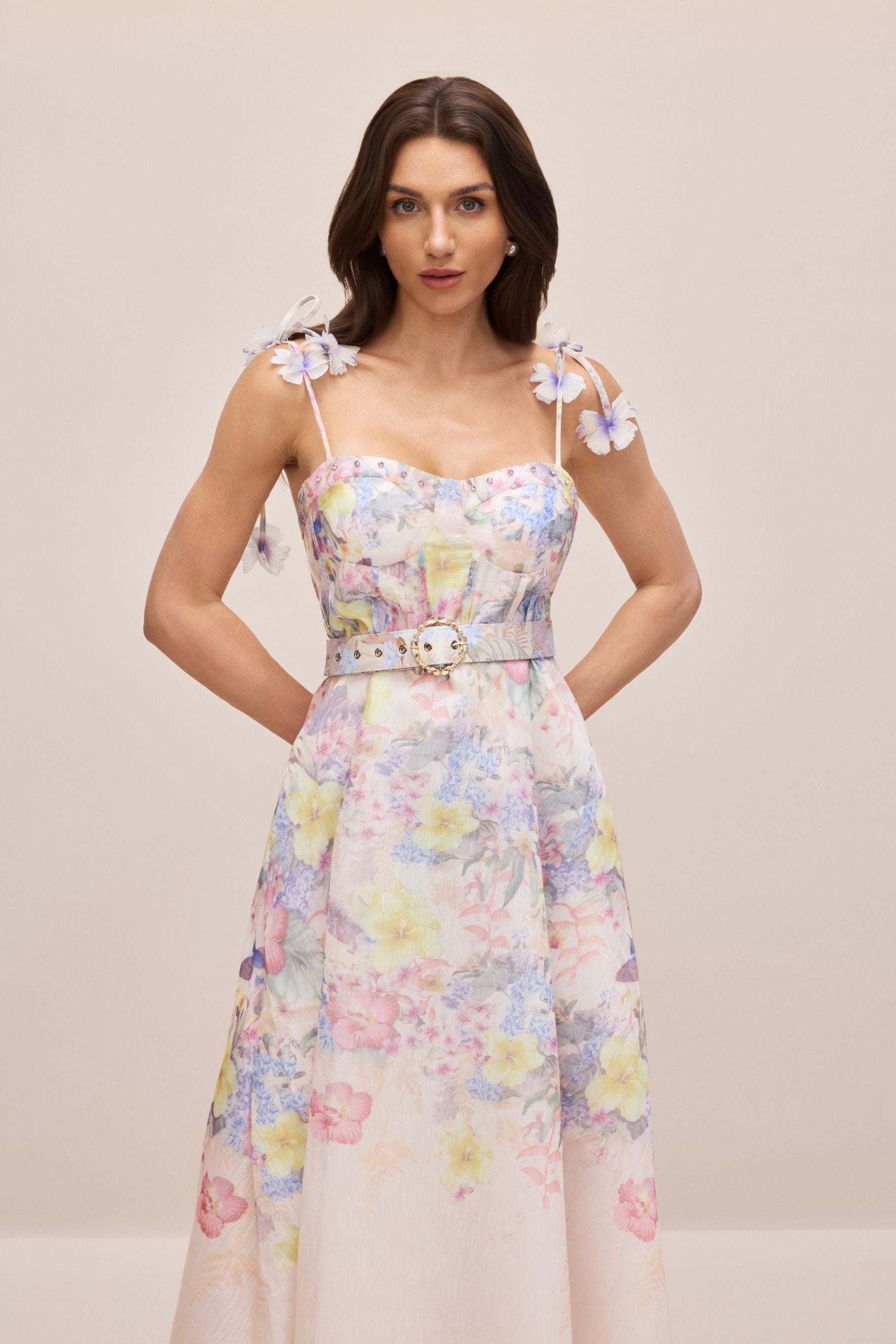 Tasha Floral Corset Maxi Dress for Women - gallery