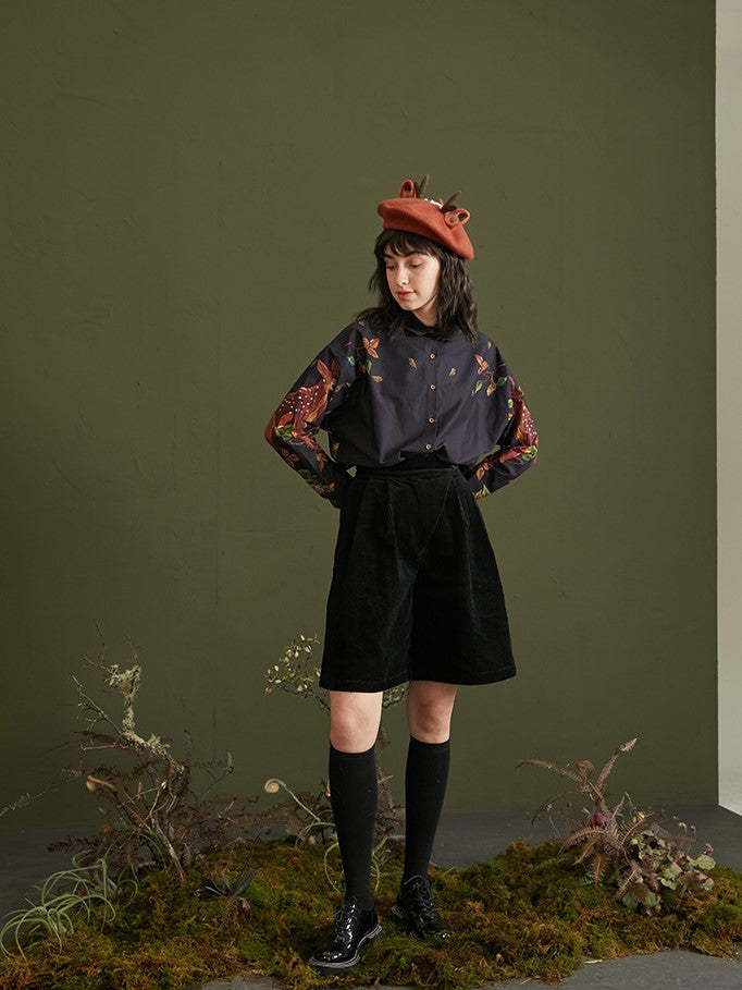 Enchanted Forest Deer Embroidered Blouse for Women - gallery