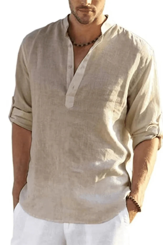 Casual Linen Beach Shirt for Men