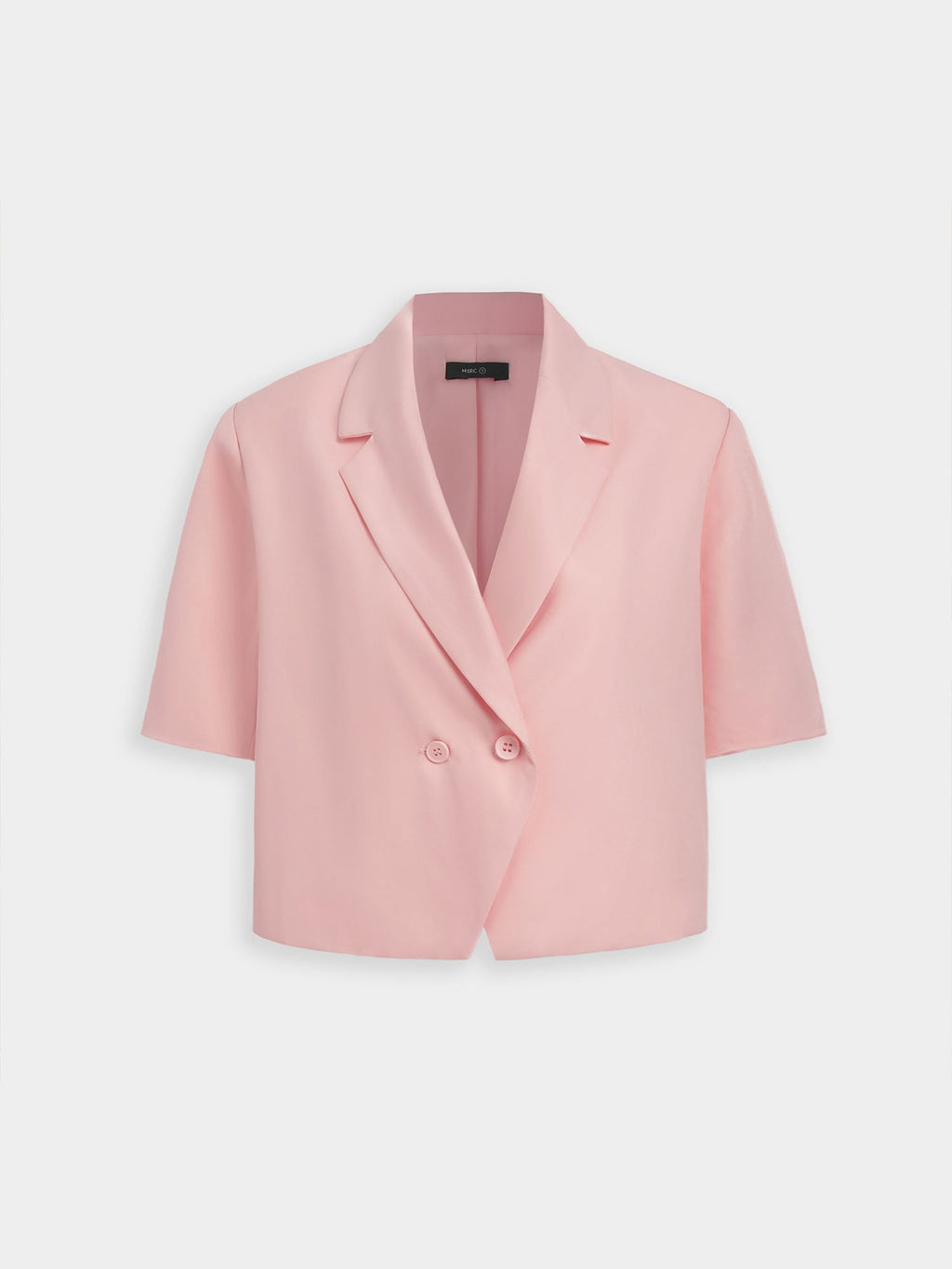 Cropped Short-Sleeve Button Blazer for Women - gallery