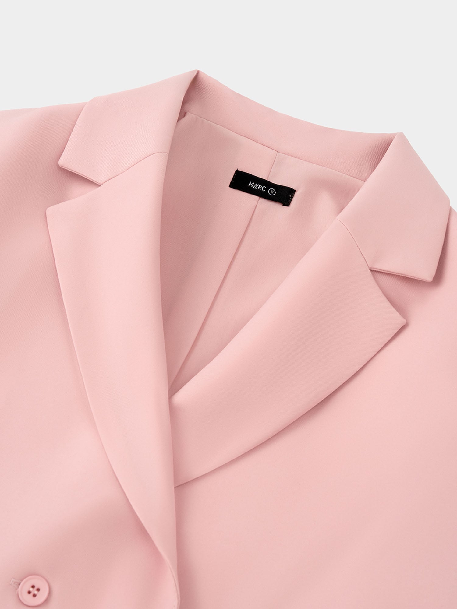 Cropped Short-Sleeve Button Blazer for Women - gallery