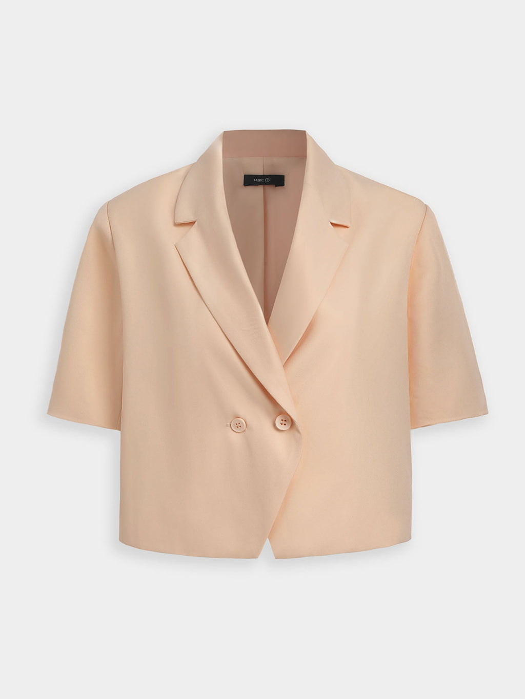 Cropped Short-Sleeve Button Blazer for Women - gallery
