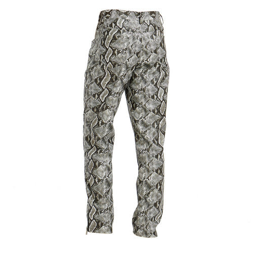Snakeskin Pattern Leather Pants Trousers for Men - gallery