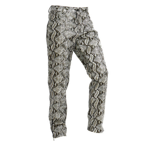 Snakeskin Pattern Leather Pants Trousers for Men - gallery
