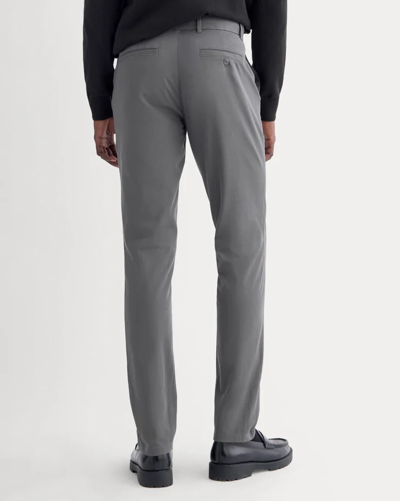 Slate Grey Slim Performance Chino Trousers for Men - gallery