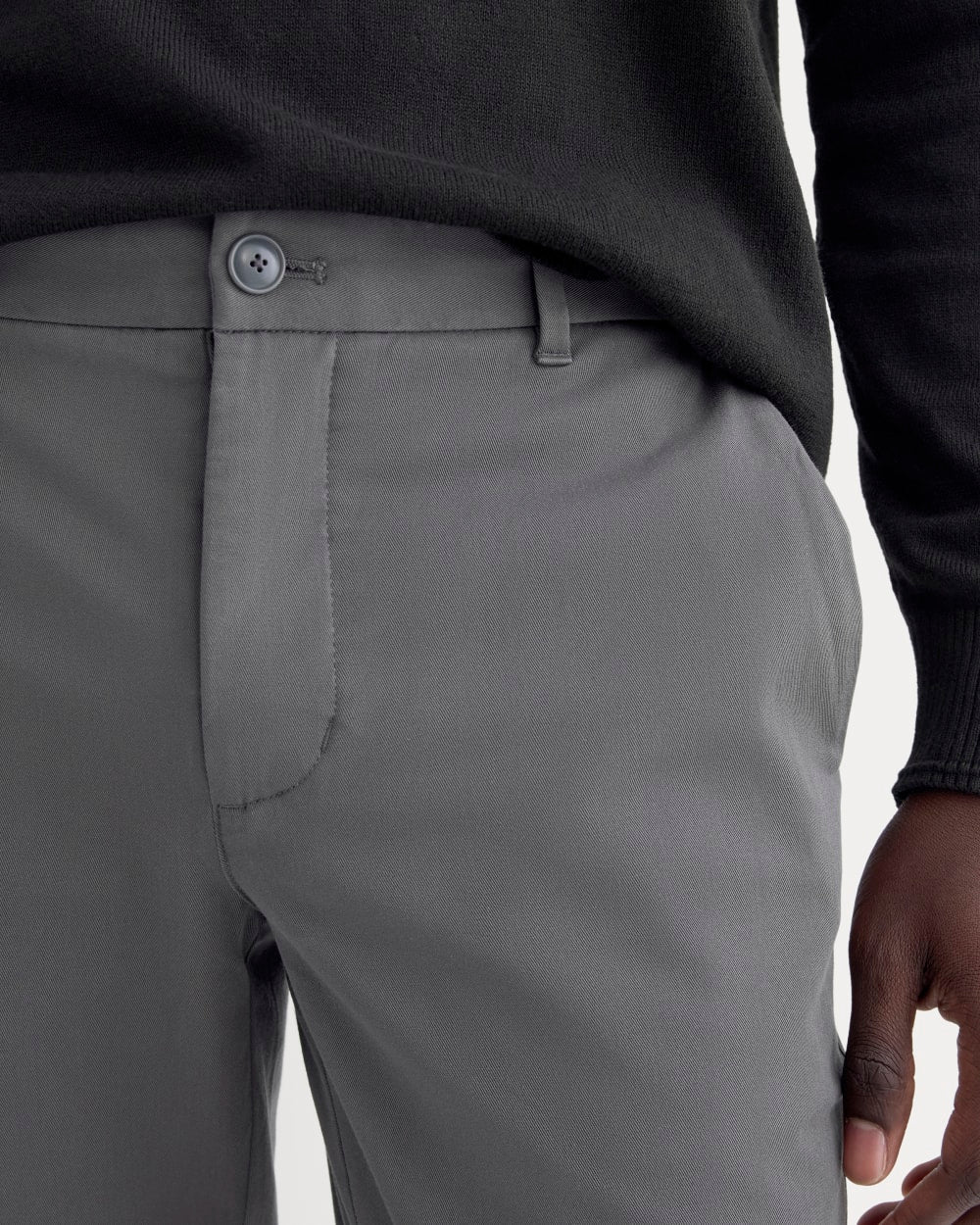 Slate Grey Slim Performance Chino Trousers for Men - gallery