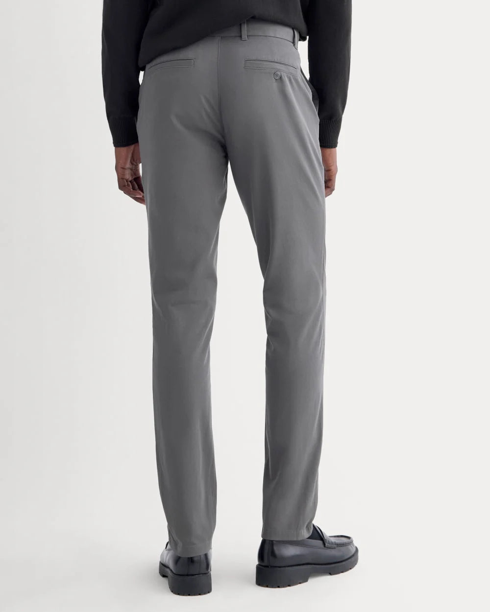 Slate Grey Slim Performance Chino Trousers for Men - gallery