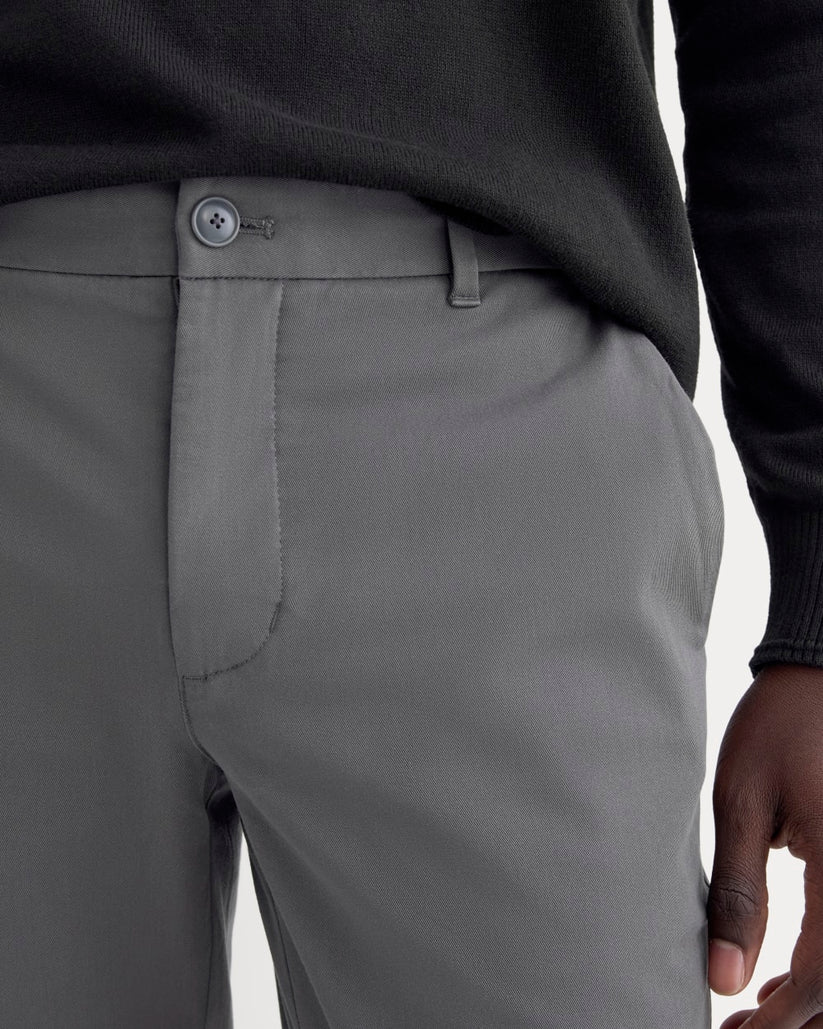 Slate Grey Slim Performance Chino Trousers for Men - gallery