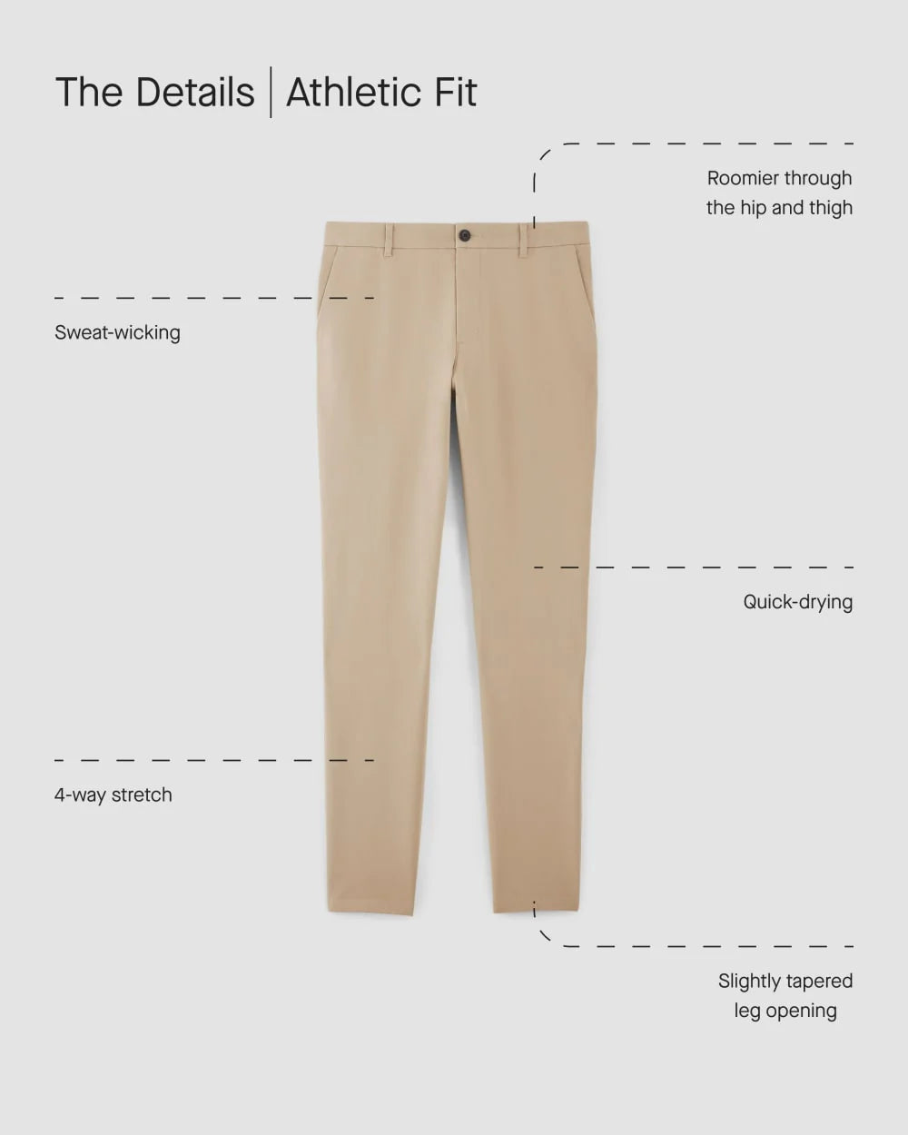 Deep Navy Athletic Performance Chino Trousers for Men - gallery