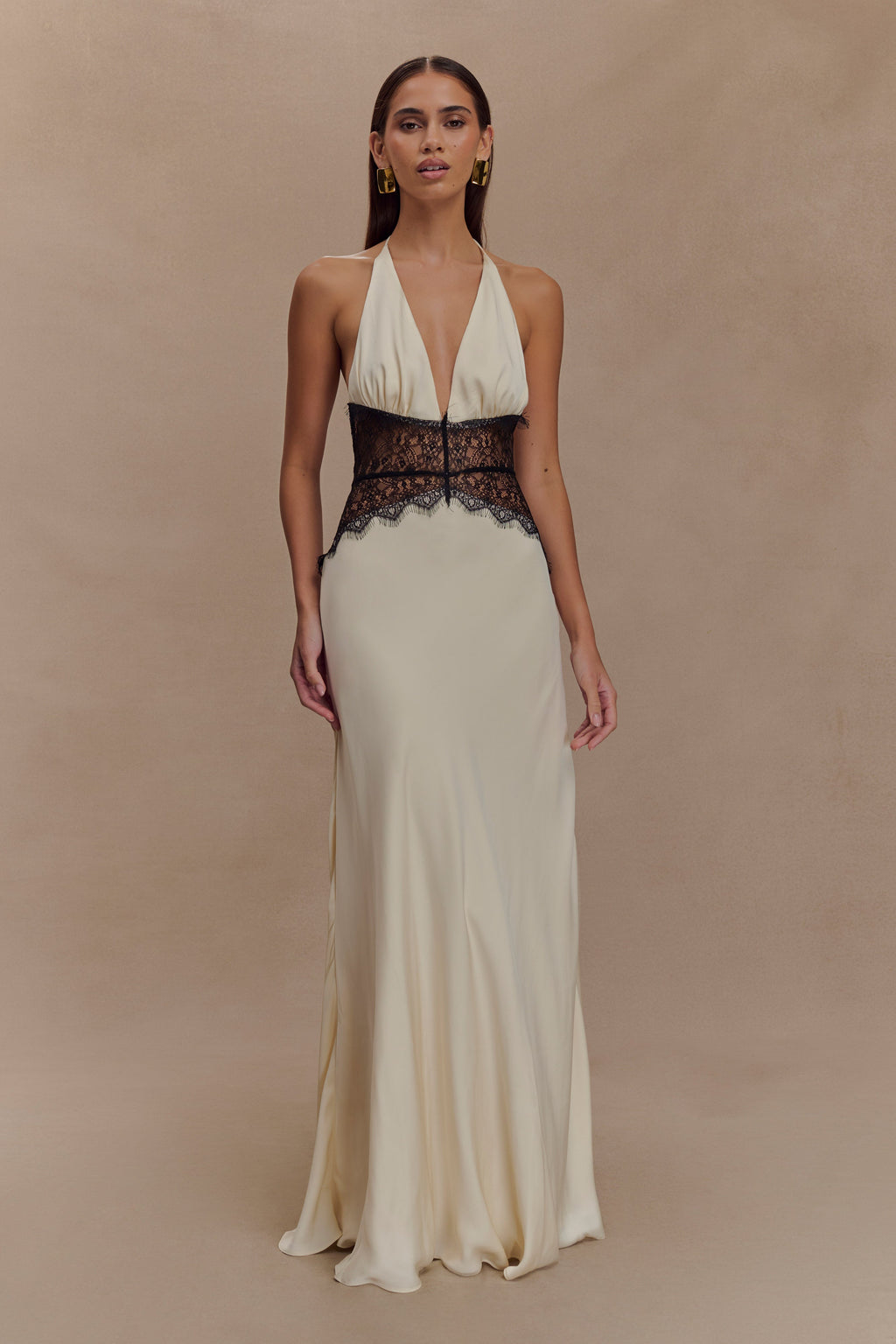 Dinah Lace and Satin Maxi Dress for Women - gallery