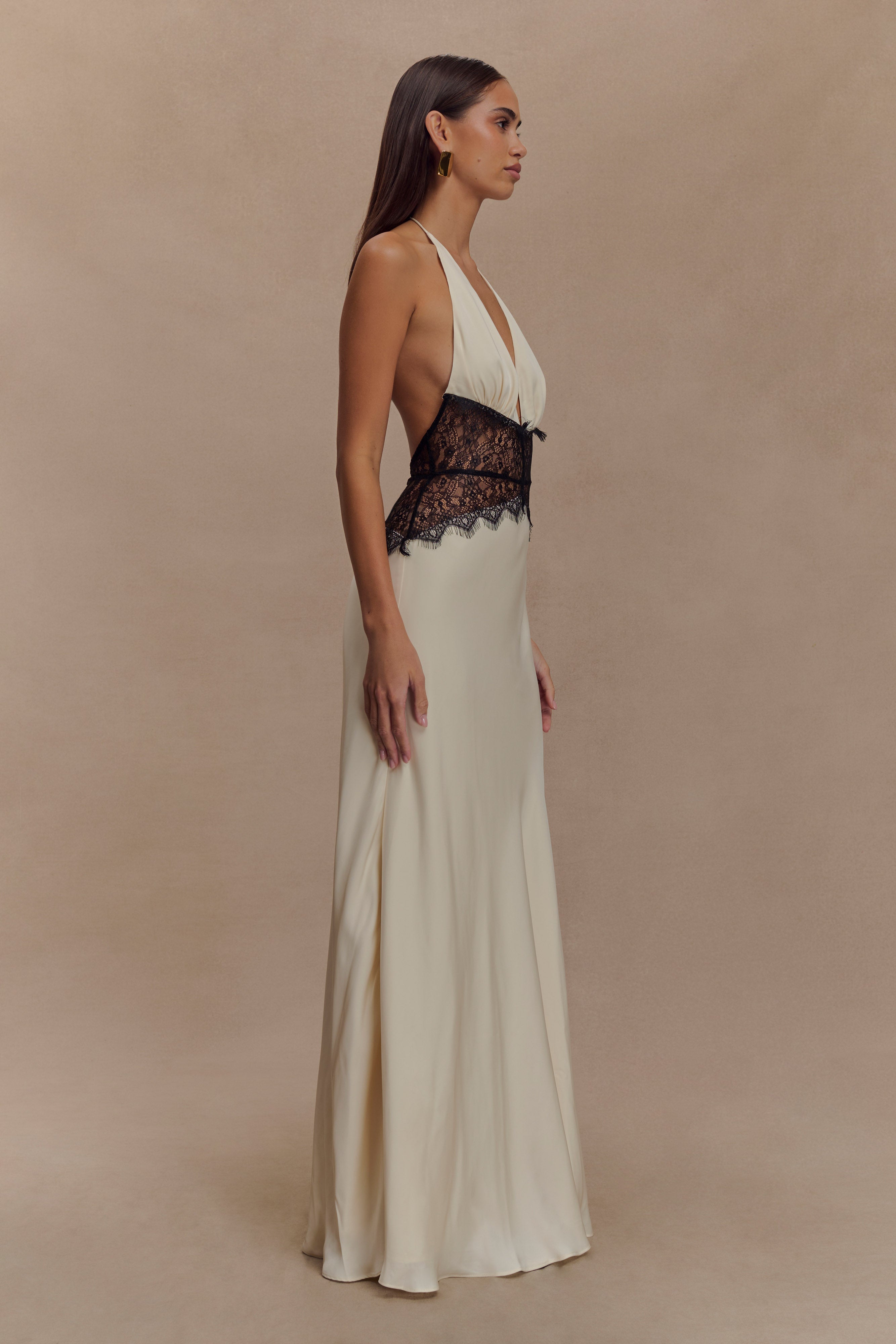 Dinah Lace and Satin Maxi Dress for Women - gallery