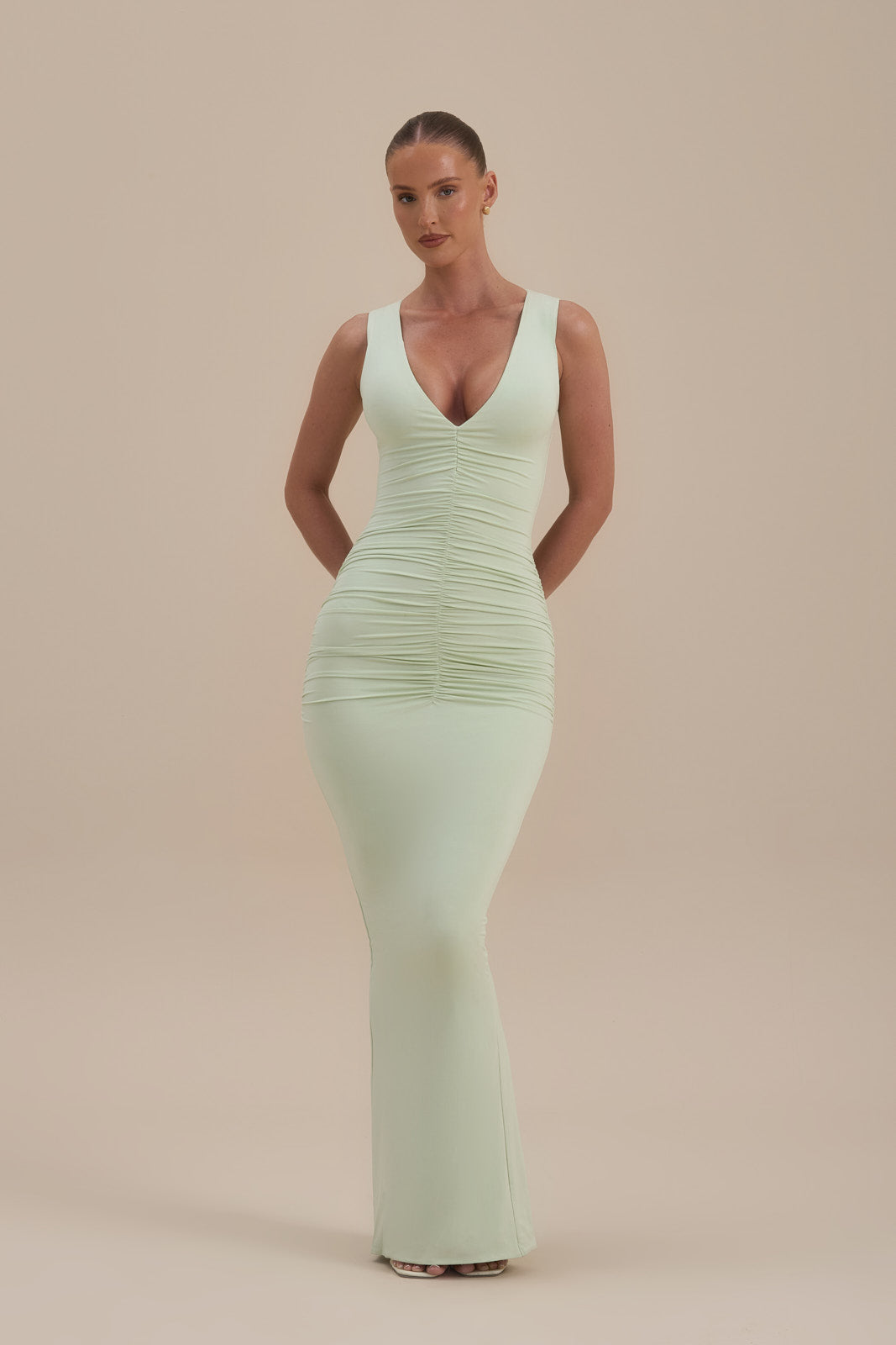 TATE SLEEVELESS MAXI DRESS | MINT — gallery