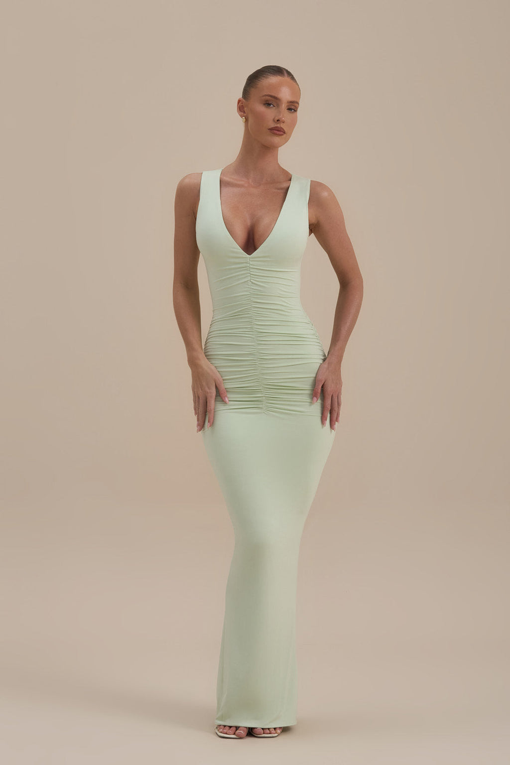 TATE SLEEVELESS MAXI DRESS | MINT — gallery