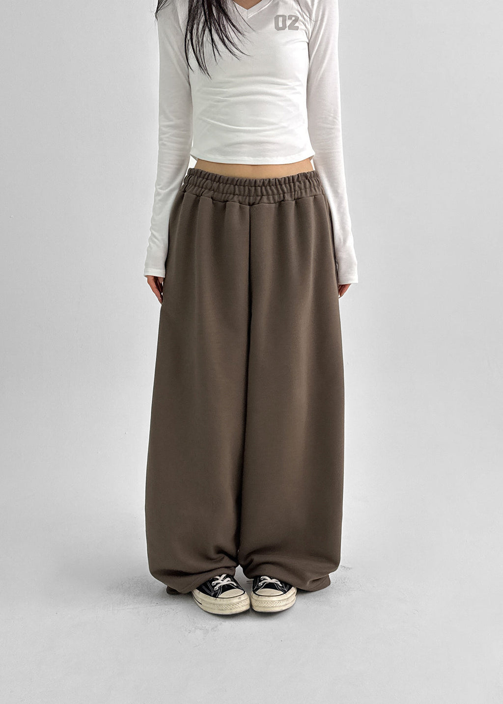 Wide Banding Pants Trousers for Women - gallery