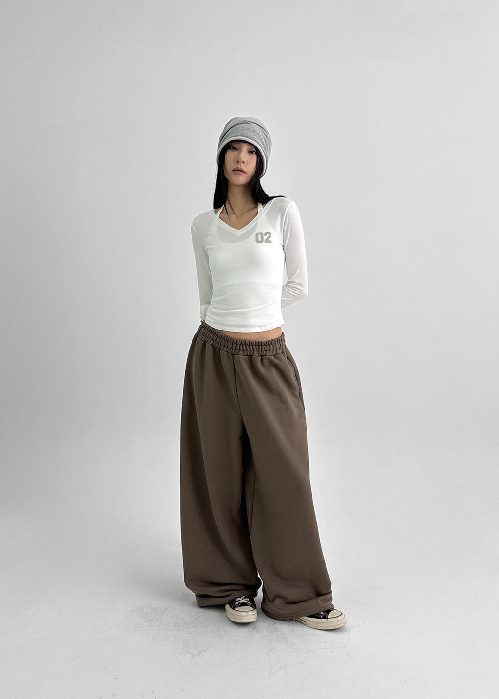Wide Banding Pants Trousers for Women - gallery